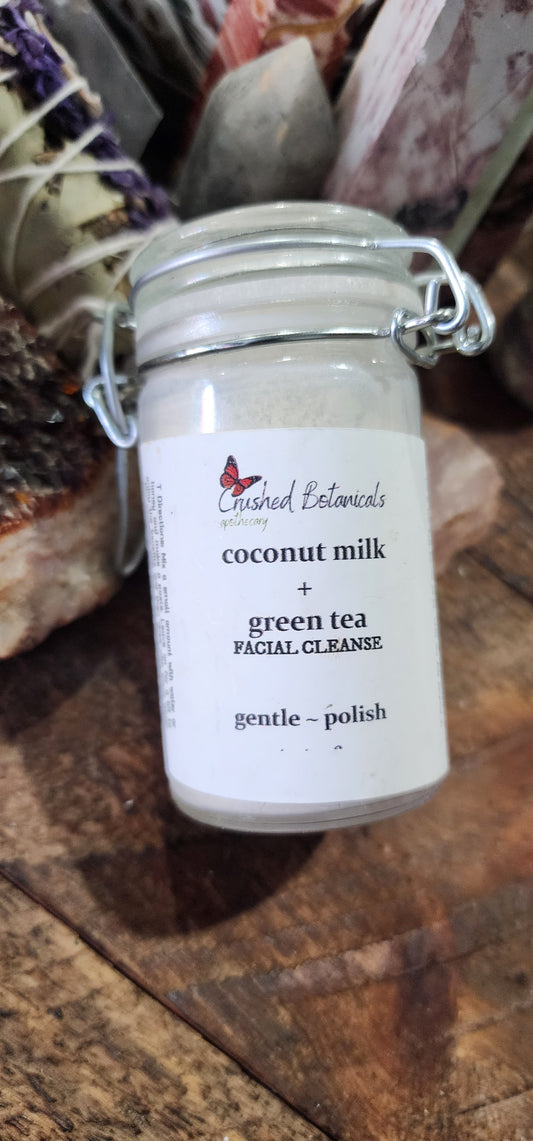Coconut Milk and Green Tea Facial Cleanse & Mask